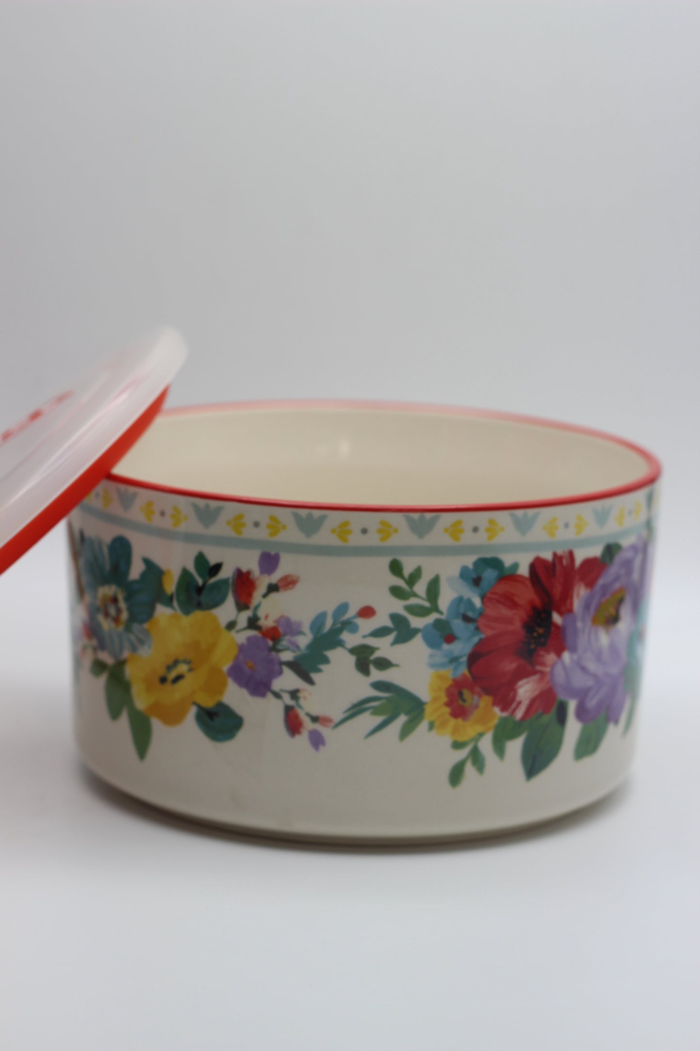 Floral Cook, Serve and Store Ceramic Container