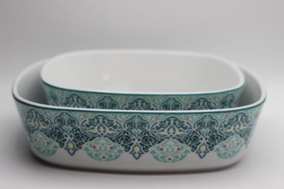 Aqua Blue  Square Oven Dish