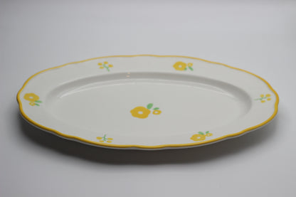 Oval Flower Serving Plate