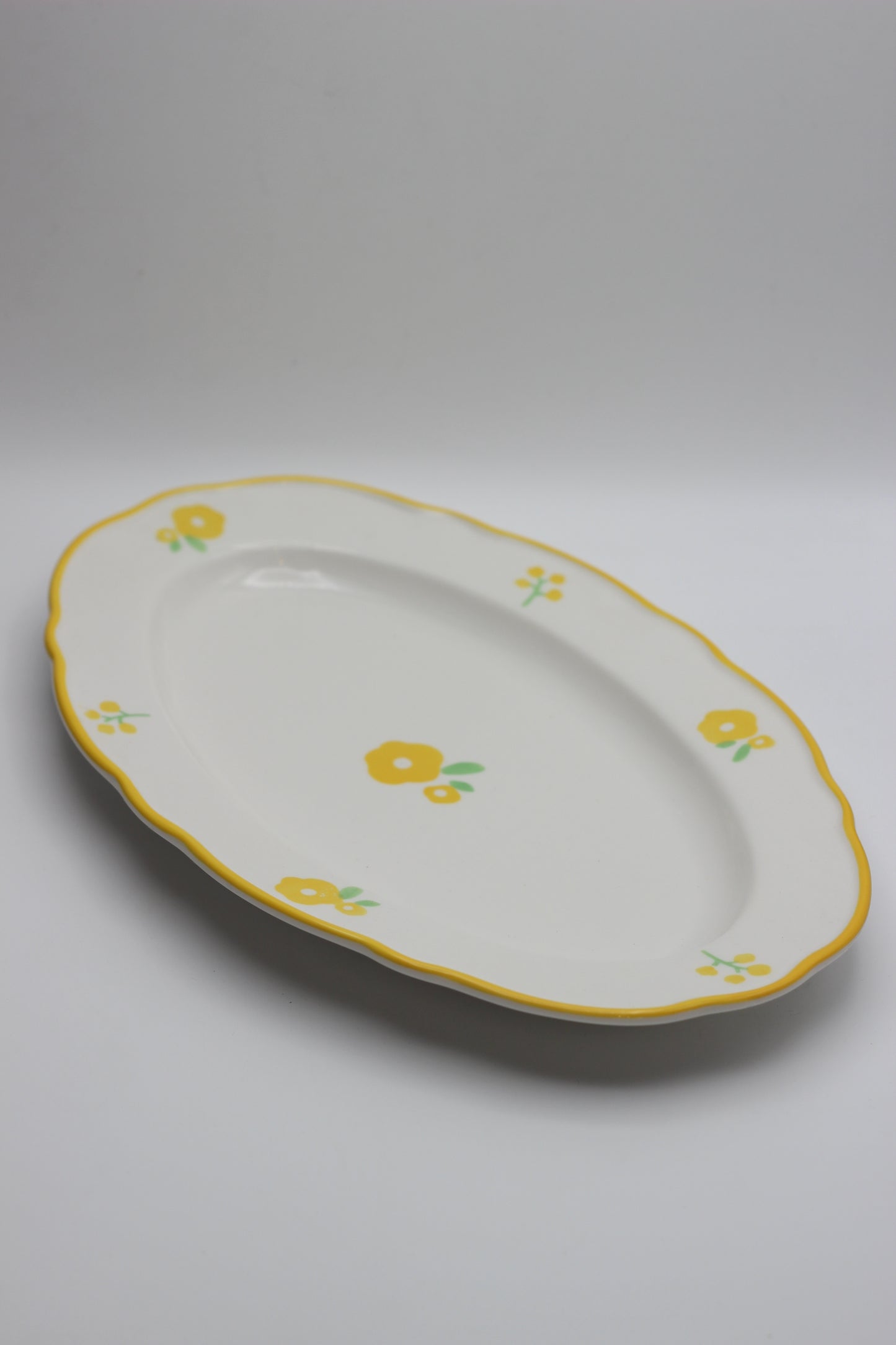 Oval Flower Serving Plate