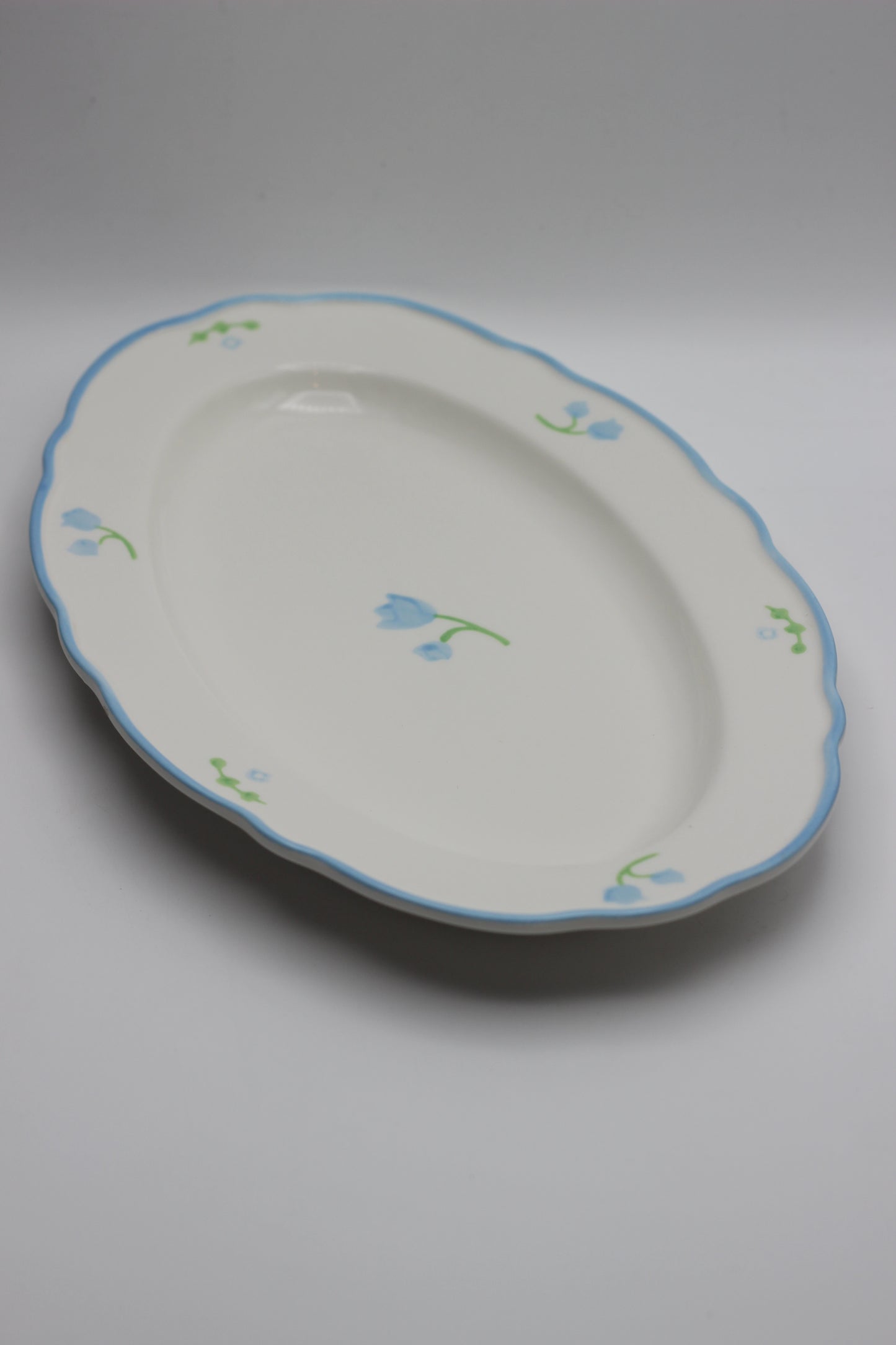 Oval Flower Serving Plate