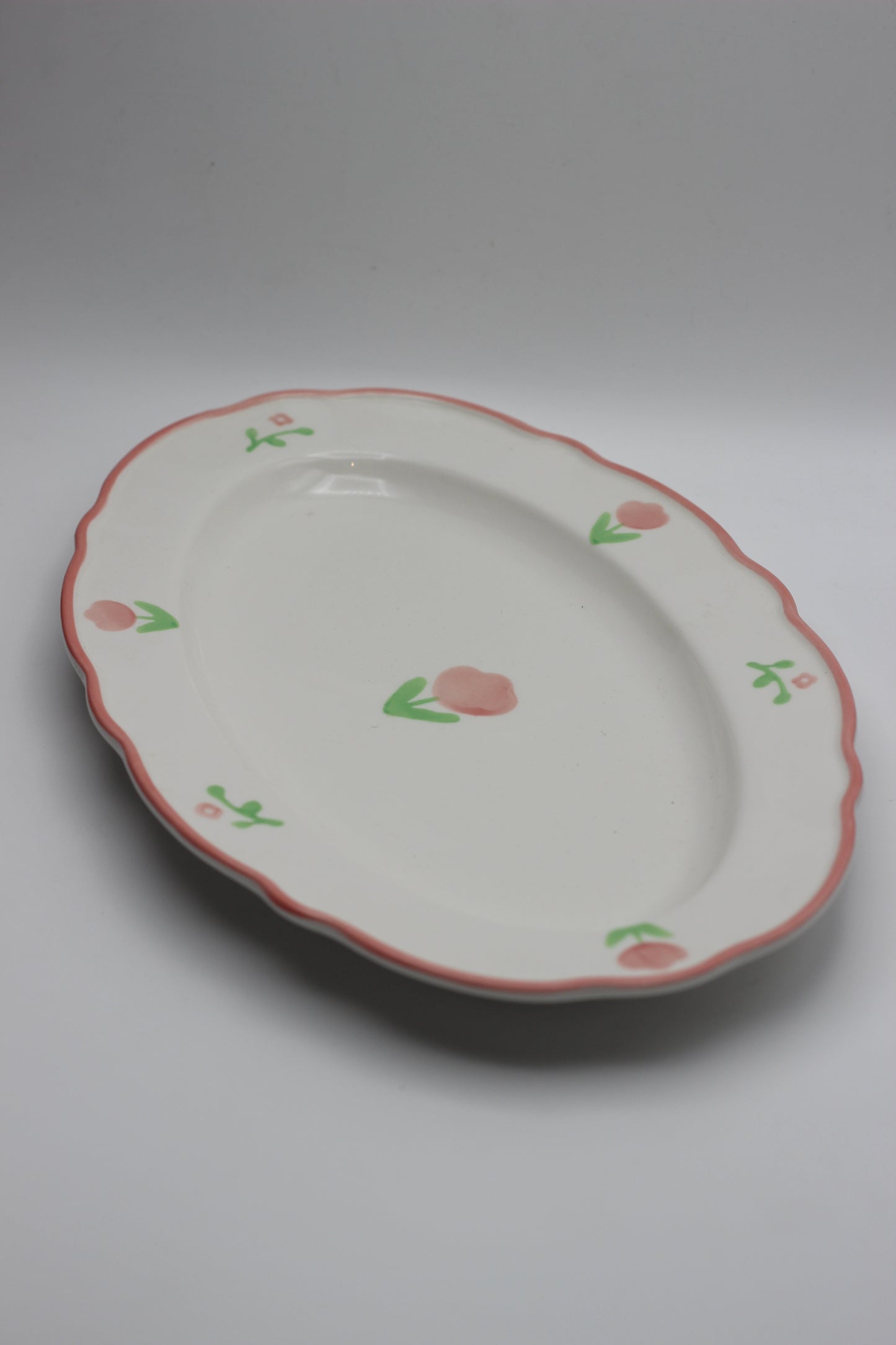 Oval Flower Serving Plate