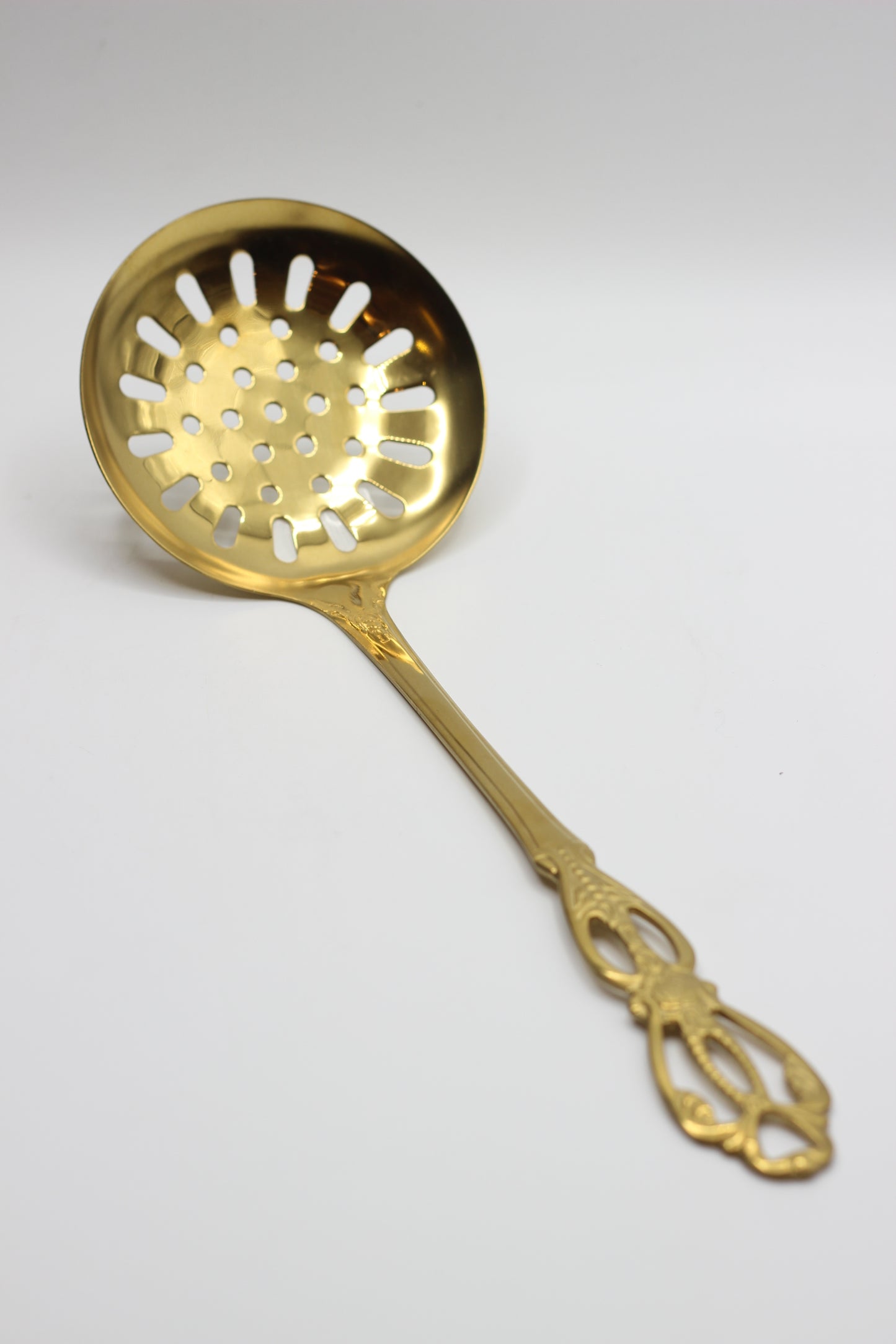 Gold Serving Spoon With Holes