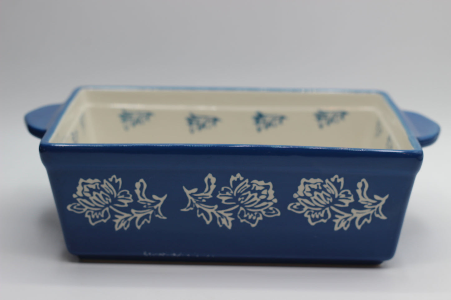 Blue Engraved Baking Dish