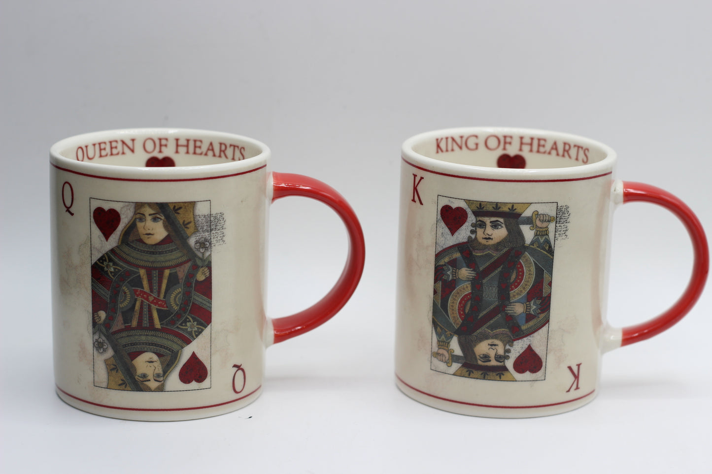 Set of 2 King And Queen Playing Card Mugs