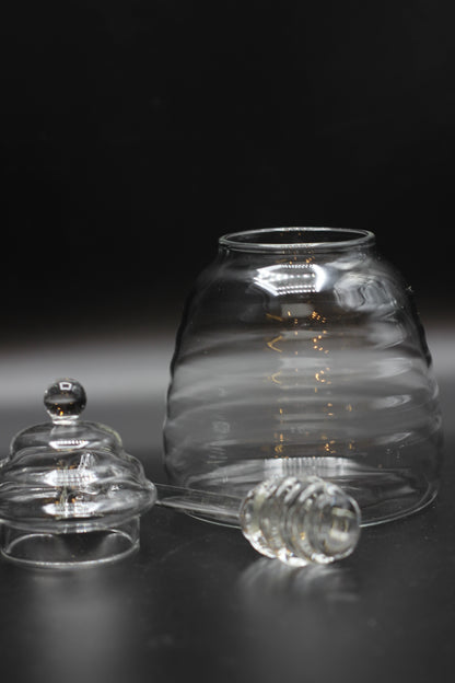 Glass Honey Jar With dipper