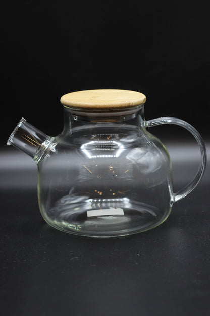 Glass Teapot Stovetop Safe with Bamboo Lid