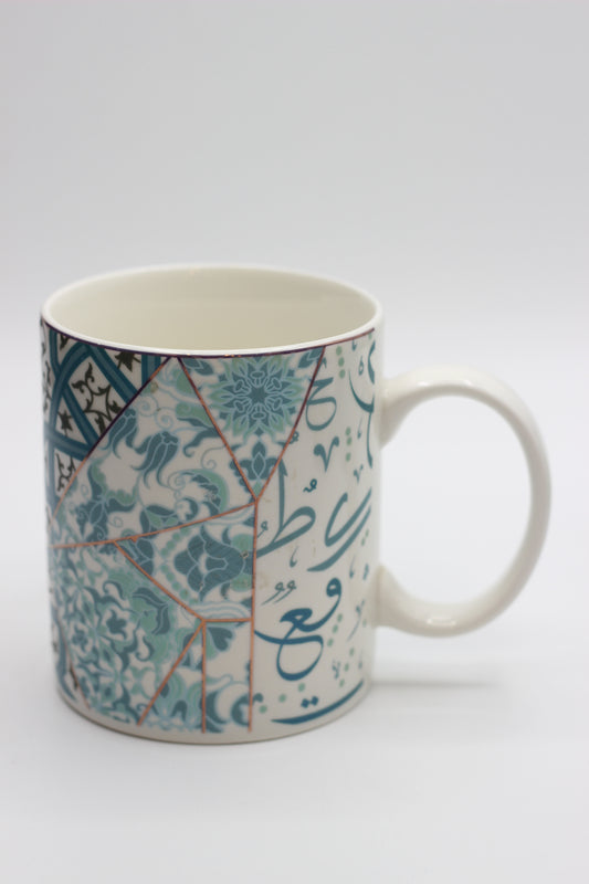 Calligraphy porcelain mug