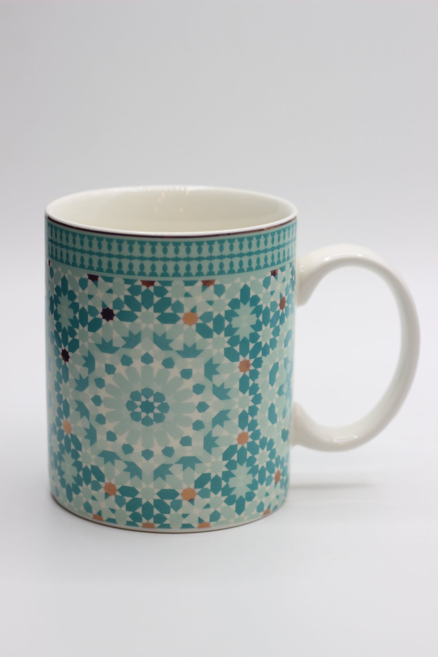 Aqua Blue Porcelain mug