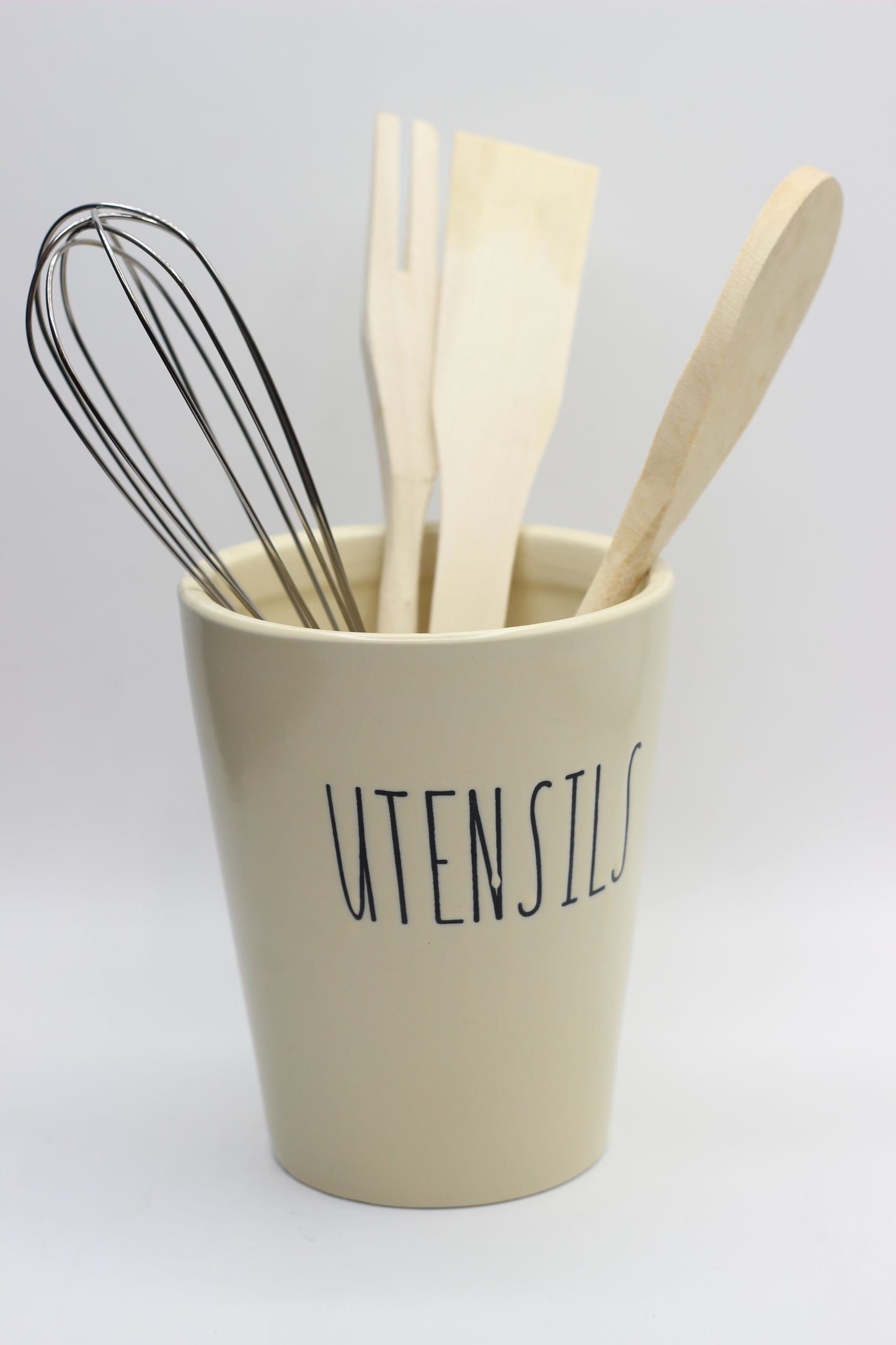 Beige Titled Utensils Holder