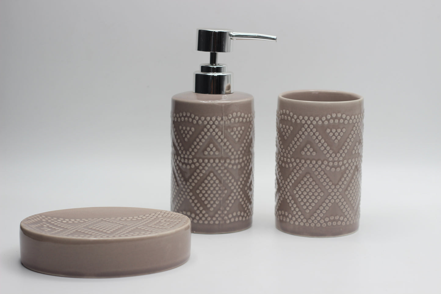 Textured Bathroom Set of 3 pcs.