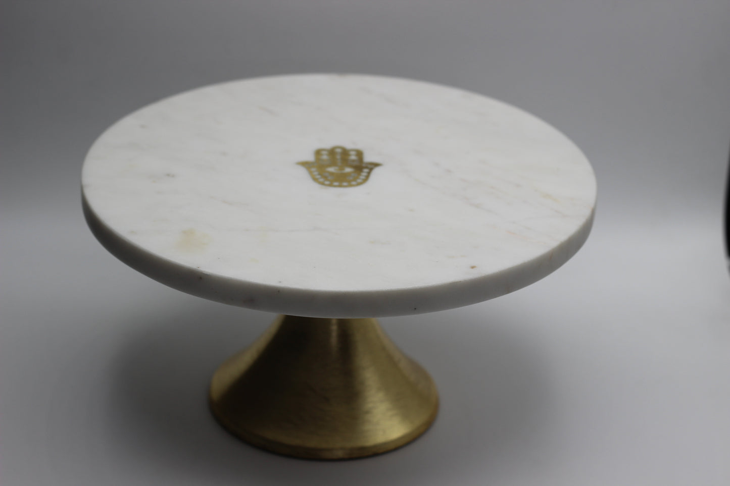 Hamsa Marble & Brass Cake Stand