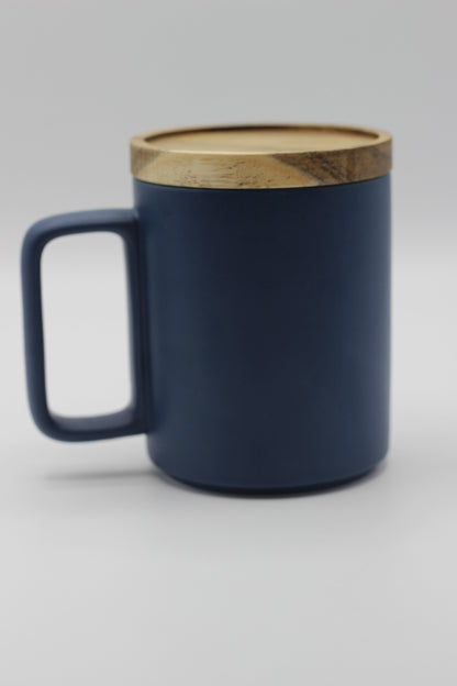 Allen Porcelain Mug With Wooden Lid