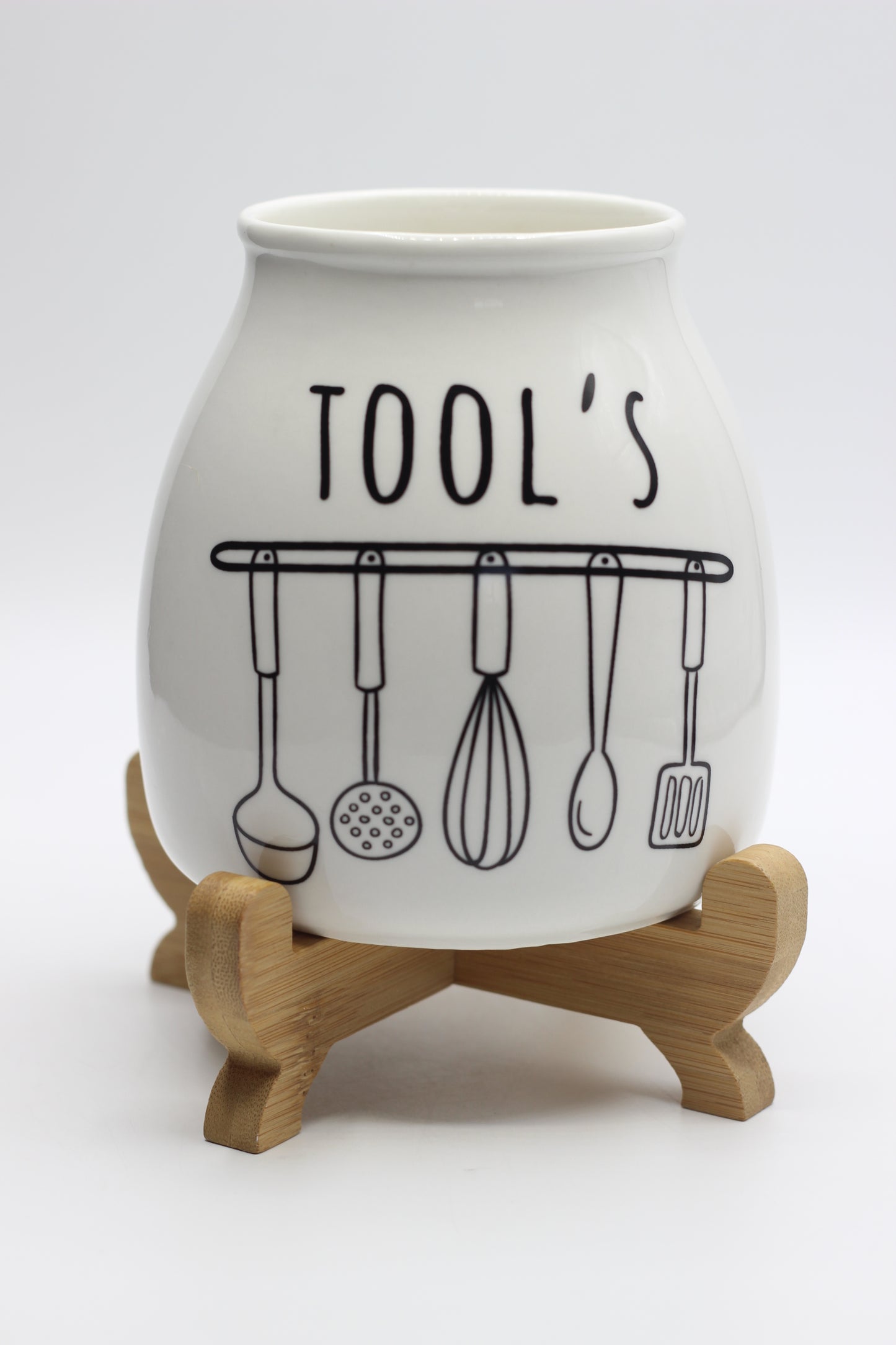 White Ceramic Utensil Holder