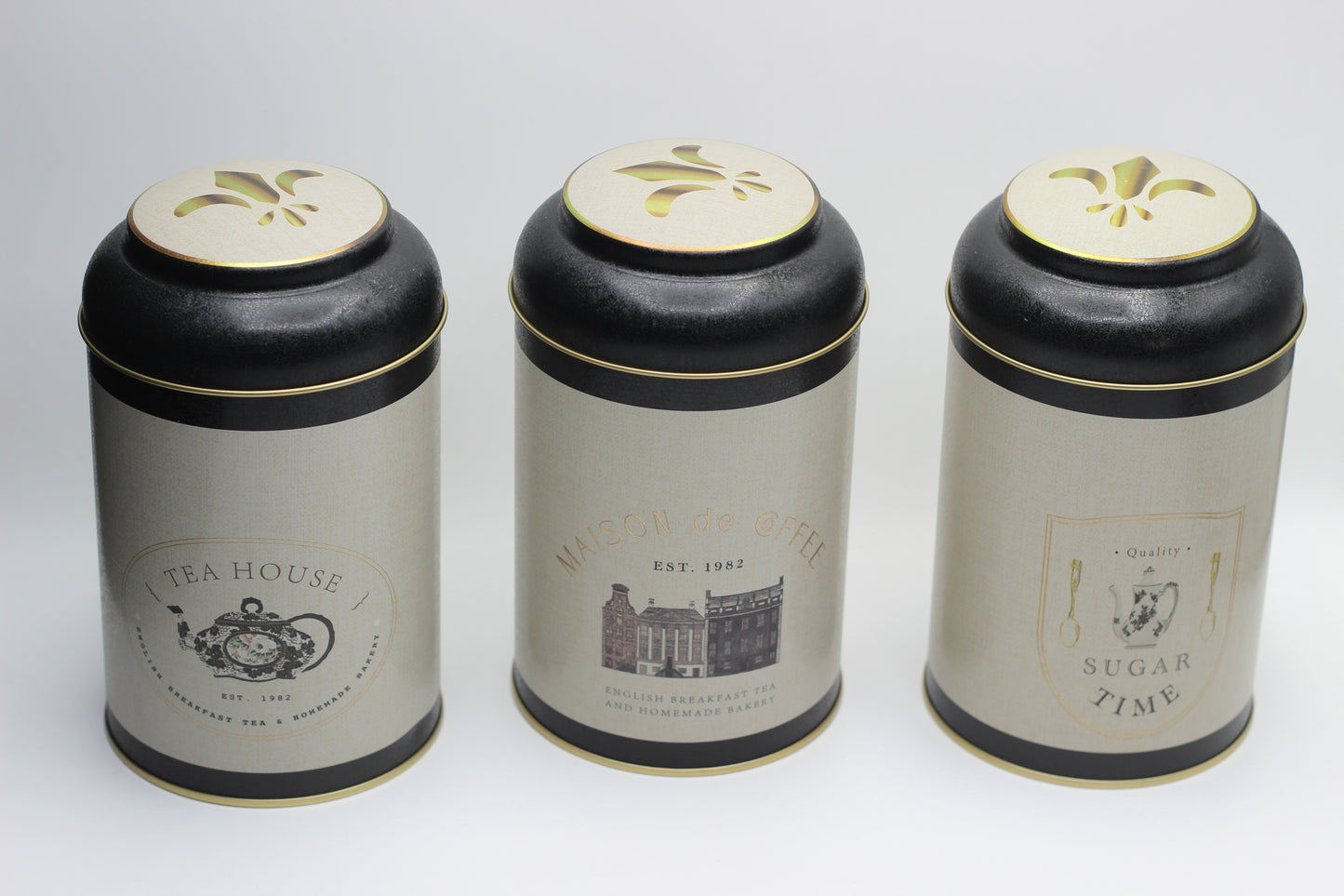 3-Piece Round Container Set With Domed Cover