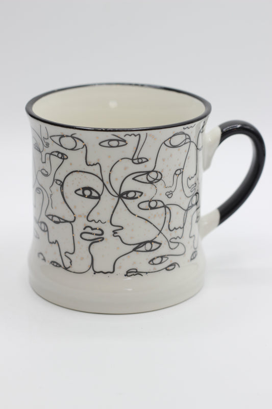 Female Face Abstract Mug