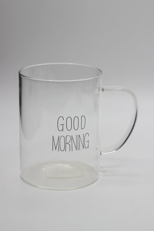 Good Morning Tall Glass Mug
