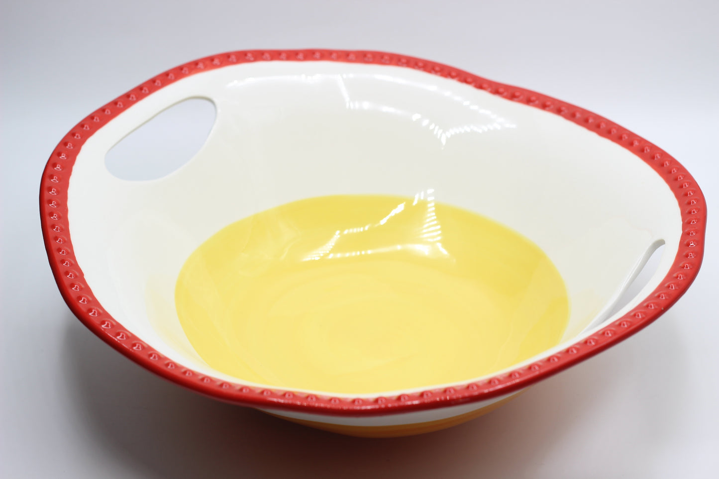 Summery Ceramic Serving Bowls With Handles