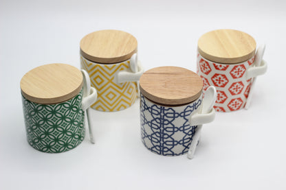 Kitchen Ceramic Jars with Spoon