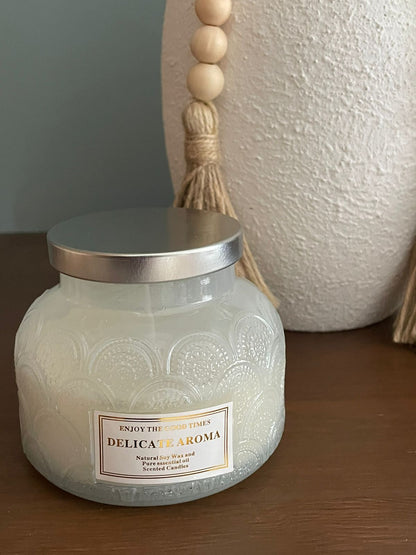 Decorative Scented Candle Jar with Lid