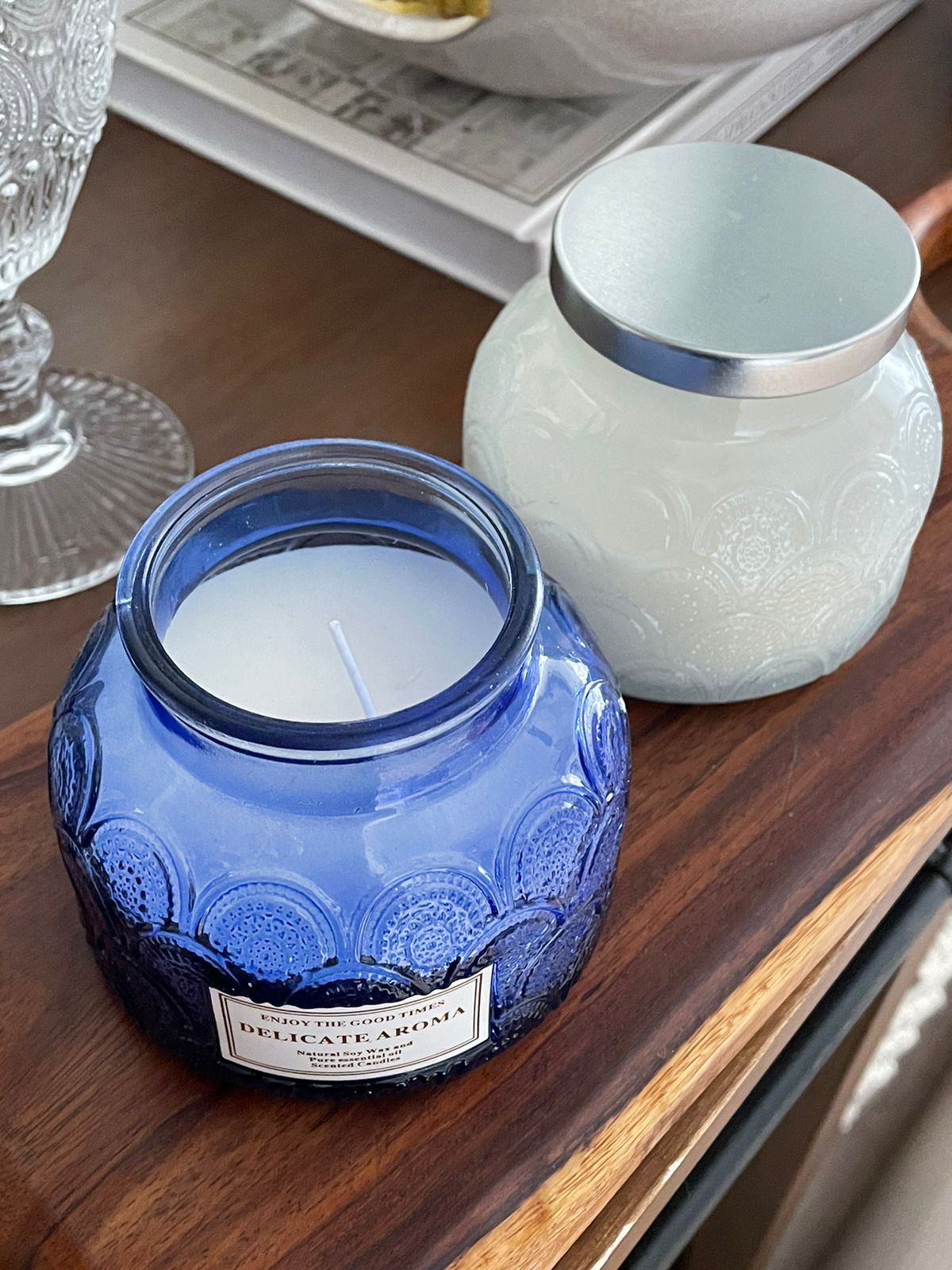 Decorative Scented Candle Jar with Lid