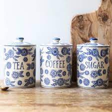 Blue Willow Coffee Storage Container