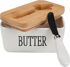 Butter Box with Lid and Knife