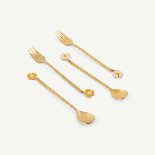 Gold Cutlery Set Of 4pcs