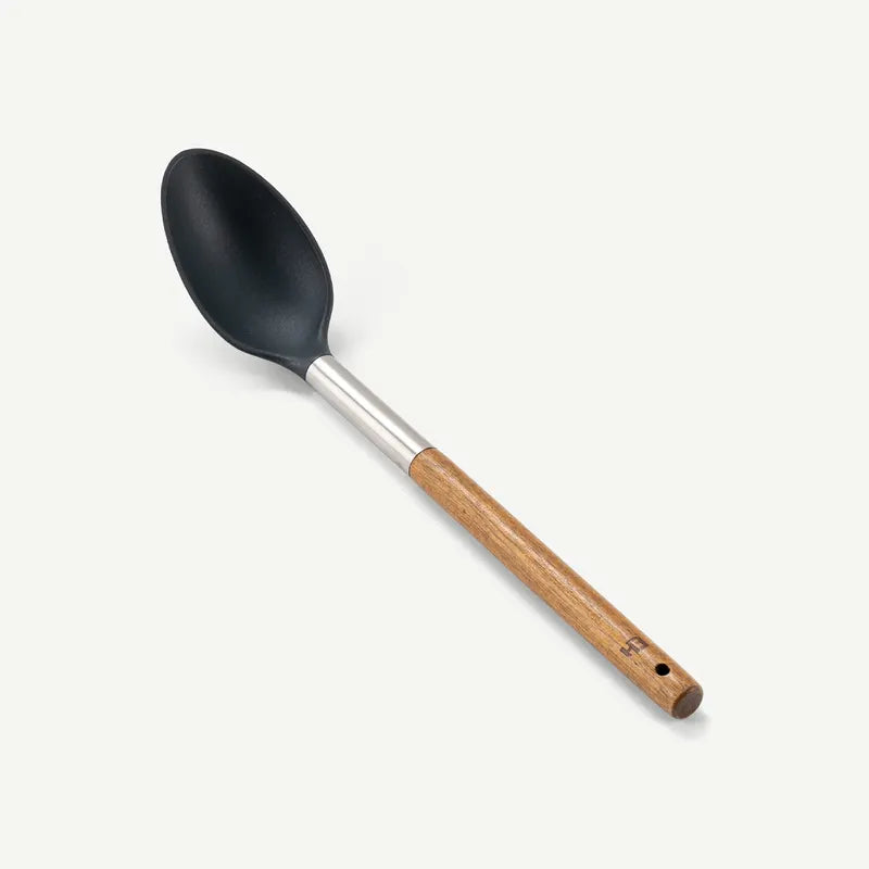 Black/ Wooden  Serving Spoon -34cm