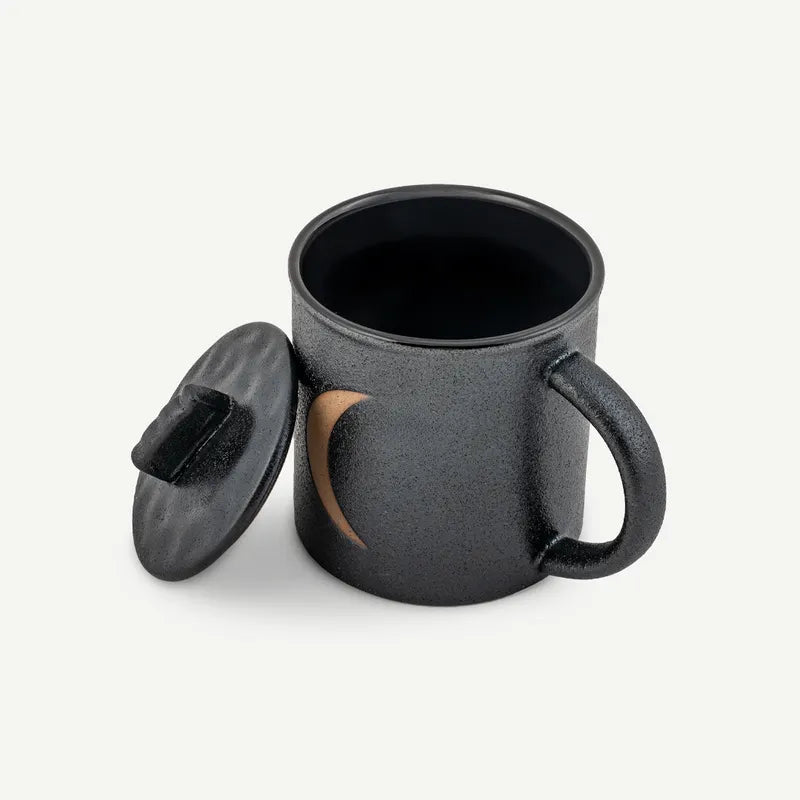 Black Moon Mug With Lid
