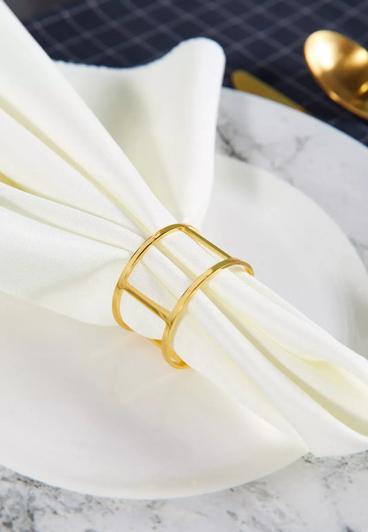 Set of 4 Gold Napkin Rings