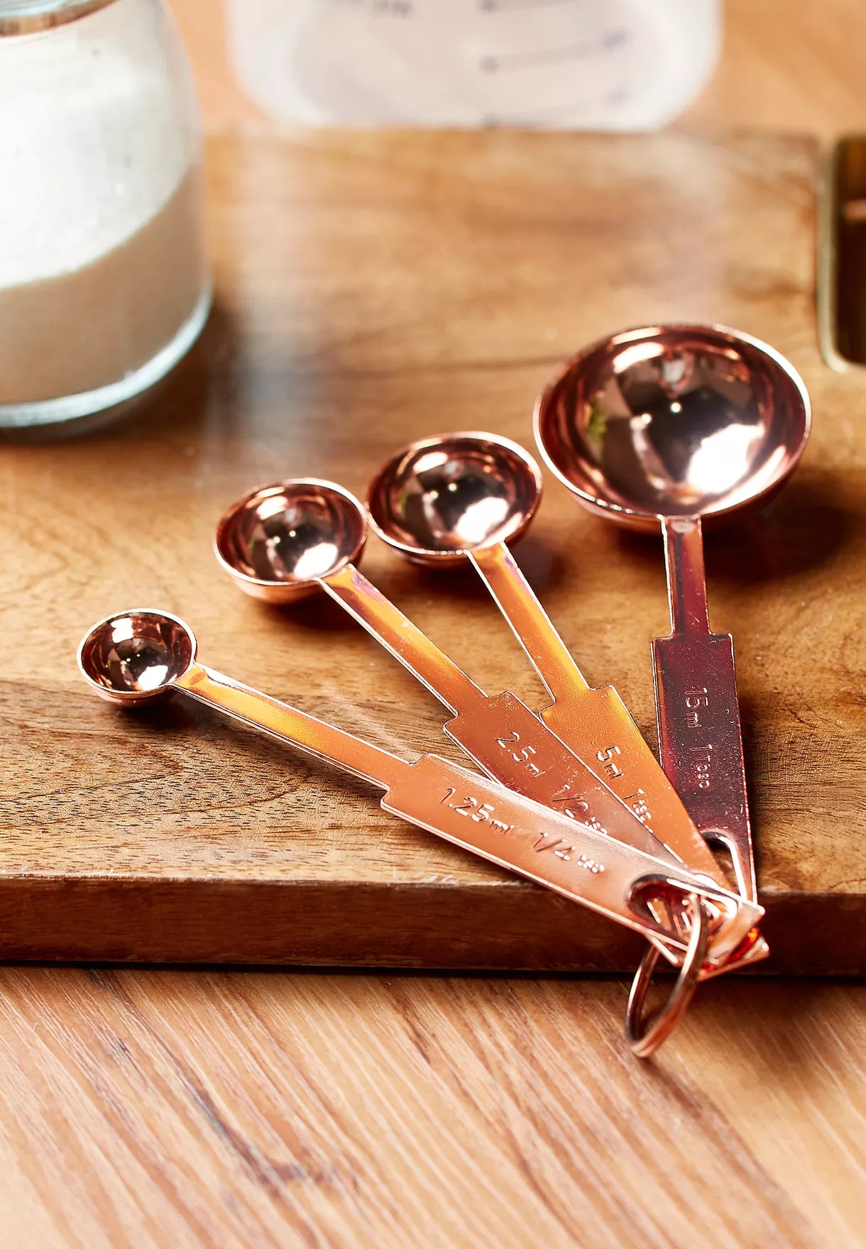 4 Pack rose gold Measuring Spoons