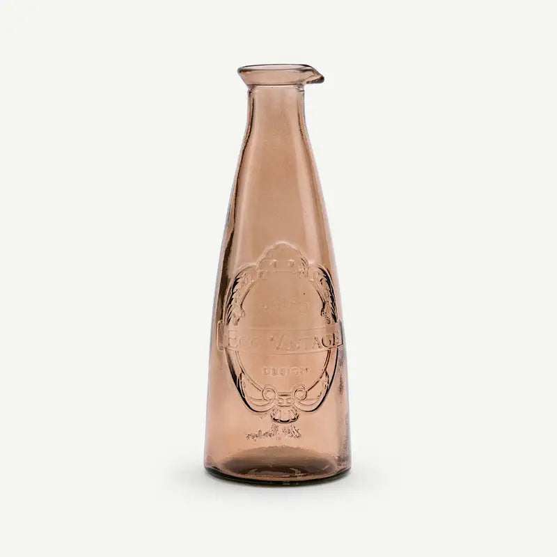 Engraved glass bottle