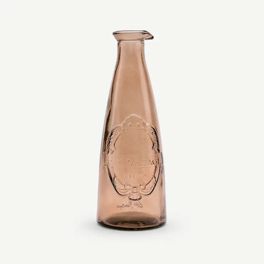 Engraved glass bottle