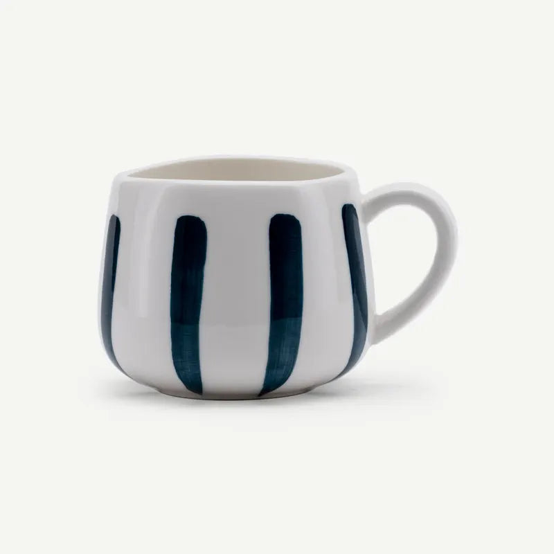 Green/White strokes mug