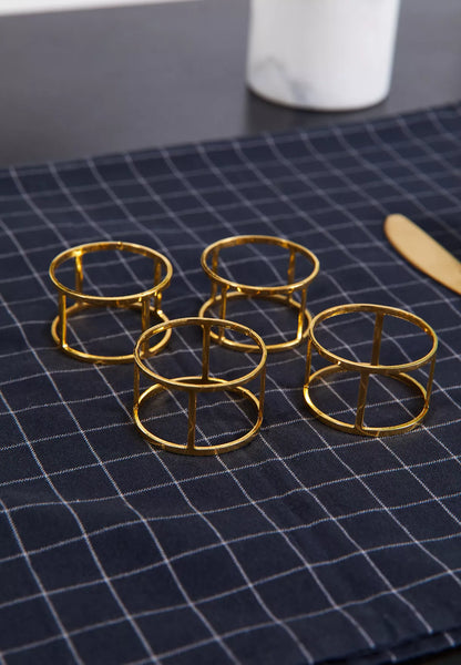 Set of 4 Gold Napkin Rings