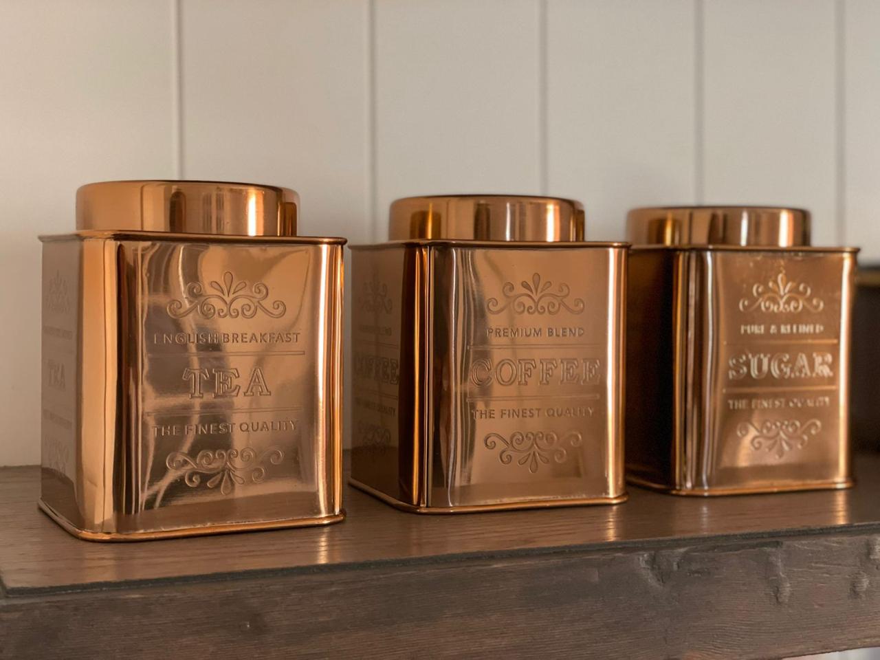 Copper Finish  sugar Canister