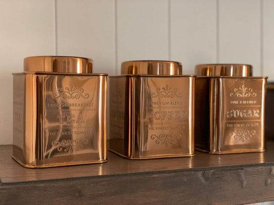 Copper Finish  sugar Canister